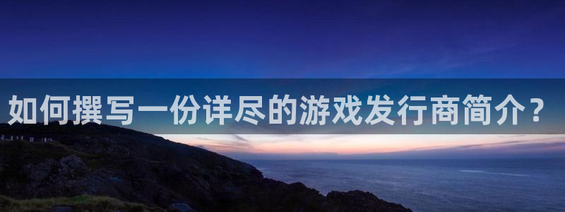 im电竞官网注册地址查询官网：如何撰写一份详尽的游戏发行商简介？